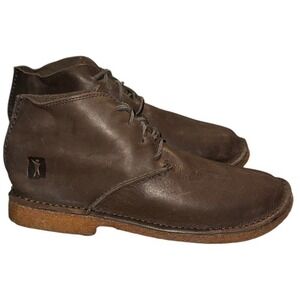 Worn Gobi Mens Brown Leather Chukka Shoe Pure M003 Size 12M US
